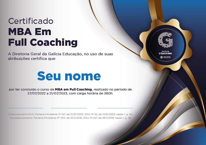 Certificado full coaching