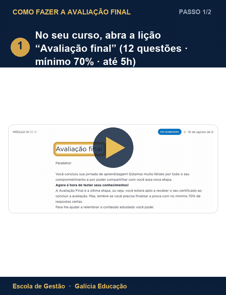 Ver video do passo a passo