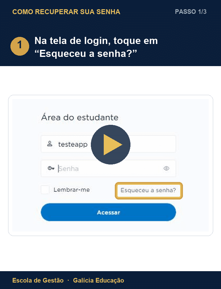 Ver video do passo a passo